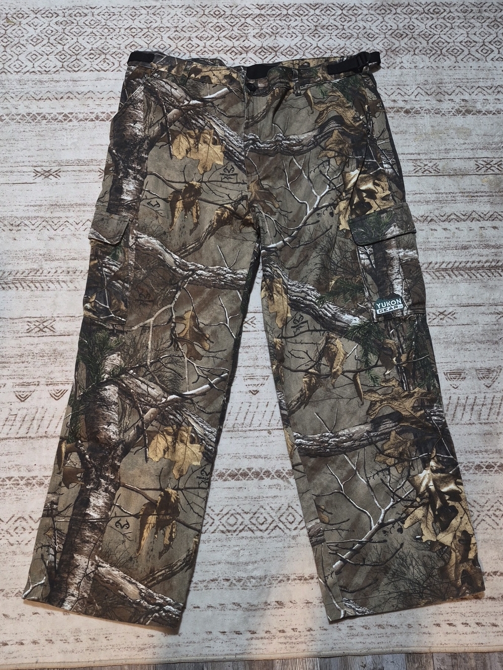Men's Camo Cargo Pants - Brown/Green Camouflage